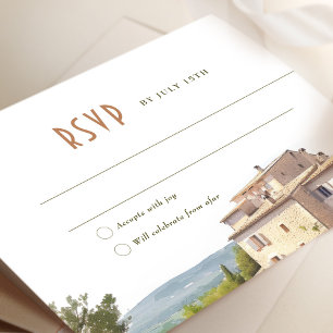 RSVP Card Waterverf Cote d'Azur France Riviera Kaart