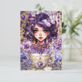 RSVP Card Whimsical Teacup (Staand voorkant)