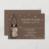 RSVP Card Whimsy Fireflies (Voorkant / Achterkant)