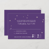 RSVP Card Whimsy Fireflies (Voorkant / Achterkant)