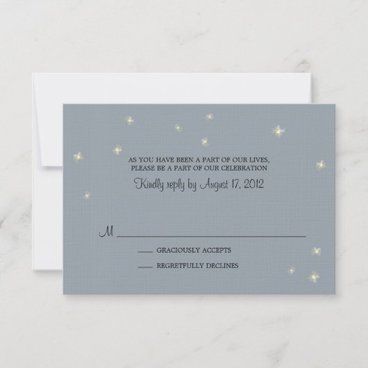 RSVP Card Whimsy Fireflies (Voorkant)