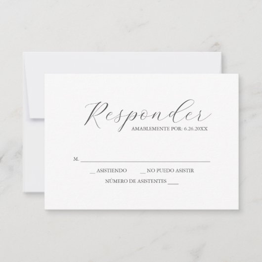 RSVP Cards Waterverf Vlinder en Bloem (Voorkant)