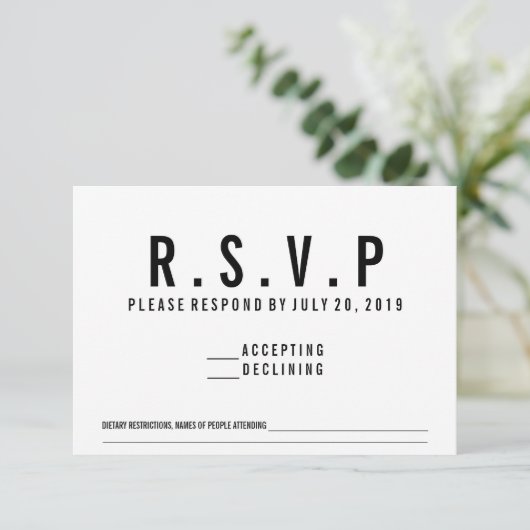 RSVP Cassette Song Request (Staand voorkant)