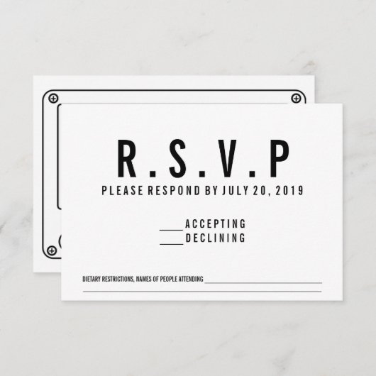RSVP Cassette Song Request (Voorkant / Achterkant)
