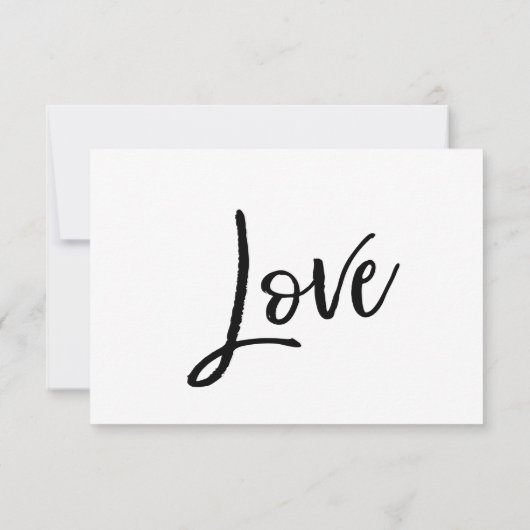 RSVP Casual Handschrift Script BW Bruiloft Set (Achterkant)