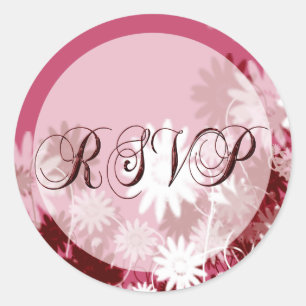 RSVP Ceremony Invitation Envelope Seal Ronde Sticker