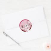 RSVP Ceremony Invitation Envelope Seal Ronde Sticker (Envelop)