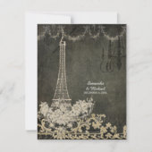 RSVP Chalk  Paris Parisian Stylish Wedding (Voorkant)