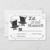 RSVP Chalkboard Gay Wedding Top Hats (Voorkant)