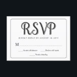 RSVP Chalkboard Weduwkaarten<br><div class="desc">Economisch en eenvoudig, stijlvol bord RSVP-antwoordkaarten voor bruiloft — retro-chalk-handschrift in houtskool grijs met gemakkelijk te schrijven witte achtergrond. Voeg gewoon de antwoorddatum (en de bruid- en bruidenamen, monogram-initialen, trouwdatum, enz. op de achterkant, als je wilt) toe, of aan de creëer van je eigen unieke reactiekaarten. Casual maar stijlvolle moderne...</div>