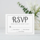 RSVP Chalkboard Weduwkaarten Kaartje (Staand voorkant)