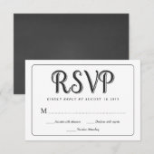 RSVP Chalkboard Weduwkaarten Kaartje (Voorkant / Achterkant)
