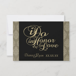 RSVP Champagne Damask Kaarten Kaartje