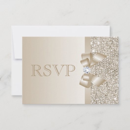 RSVP Champagne Sequins, Bow & Diamant RSVP (Voorkant)