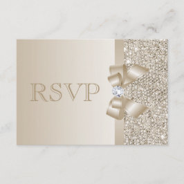 RSVP Champagne Sequins, Bow & Diamant RSVP Kaartje