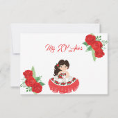 RSVP Charra Invitations, Red Roses charra (Achterkant)