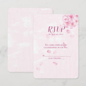 RSVP cherry blossom bruiloft (Voorkant / Achterkant)