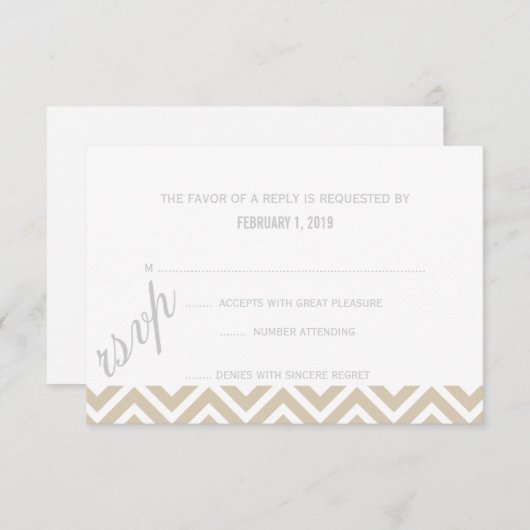 RSVP | Chevron (Voorkant / Achterkant)