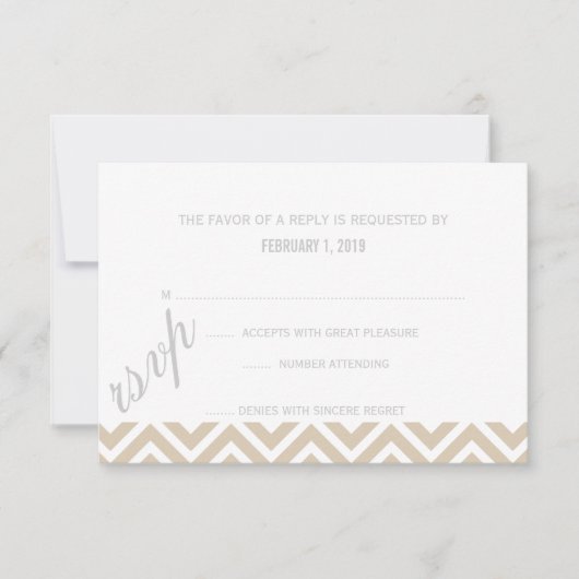 RSVP | Chevron Kaartje (Voorkant)