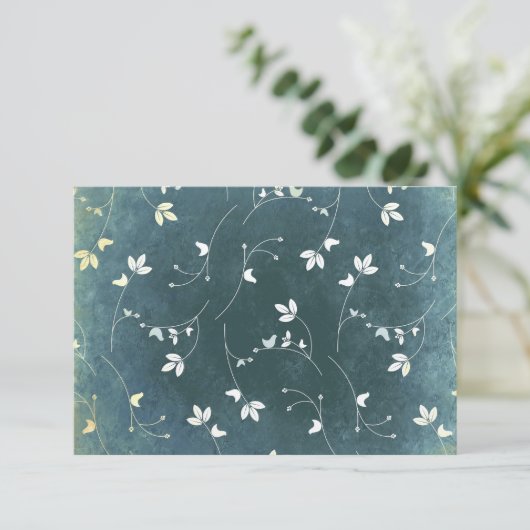 RSVP Chic  Pattern met vogels en bladeren (Staand voorkant)