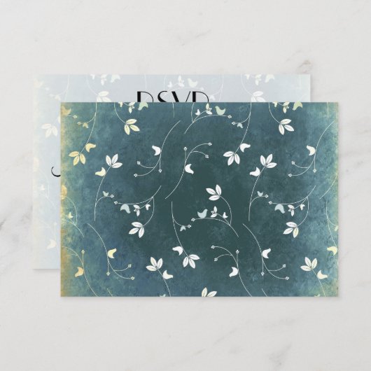 RSVP Chic  Pattern met vogels en bladeren (Voorkant / Achterkant)