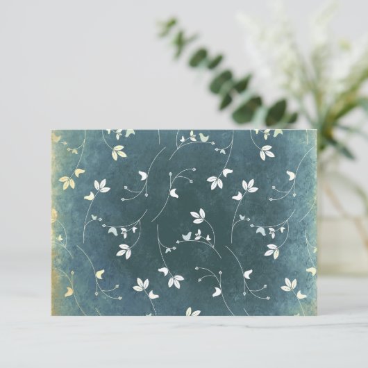 RSVP Chic  Pattern met vogels en bladeren (Staand voorkant)