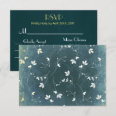 RSVP Chic  Pattern met vogels en bladeren Kaartje (Voorkant / Achterkant)