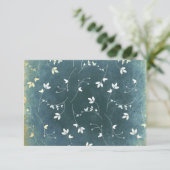 RSVP Chic  Pattern met vogels en bladeren Kaartje (Staand voorkant)