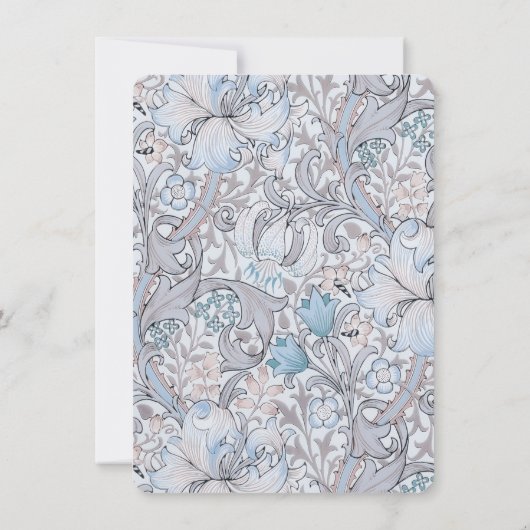 RSVP Classic Gouden Lelie Pastel Bruiloft Antwoord Kaart (Achterkant)