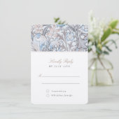 RSVP Classic Gouden Lelie Pastel Bruiloft Antwoord Kaart (Staand voorkant)