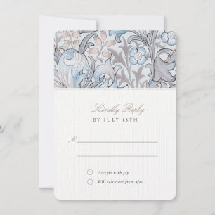 RSVP Classic Gouden Lelie Pastel Bruiloft Antwoord Kaart