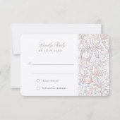 RSVP Classic Gouden Lelie Pastel Bruiloft Antwoord Kaart (Voorkant)