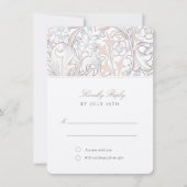 RSVP Classic Gouden Lelie Pastel Bruiloft Antwoord Kaart (Voorkant)