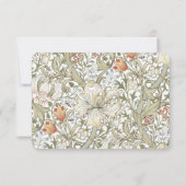 RSVP Classic Gouden Lelie Pastel Bruiloft Antwoord Kaart (Achterkant)