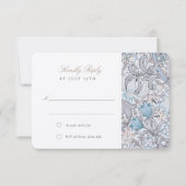 RSVP Classic Gouden Lelie Pastel Bruiloft Antwoord Kaart (Voorkant)