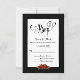 RSVP, Collectie rode rozen/zwart/rood RSVP Kaartje