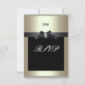 RSVP Corporate Event Formal Black Stropdas Champag (Voorkant)