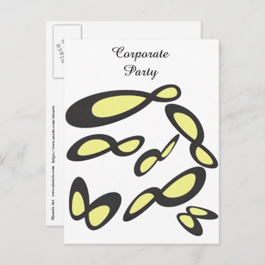 RSVP Corporate Party - Infinity-symbool Uitnodiging Briefkaart (Voorkant / Achterkant)