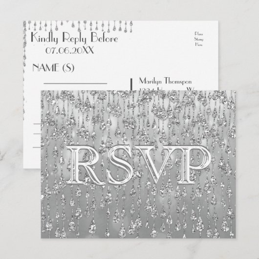 RSVP | Crystal Palace Uitnodiging Briefkaart (Voorkant / Achterkant)