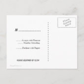 RSVP Custom Black Polka Dot Briefkaart (Achterkant)