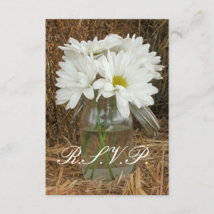 RSVP - Daisies in Mason Jar