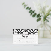 RSVP Damask  Custom Wedding Response Kaart (Staand voorkant)