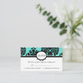 RSVP Damask Custom Wedding Response Kaart (Staand voorkant)