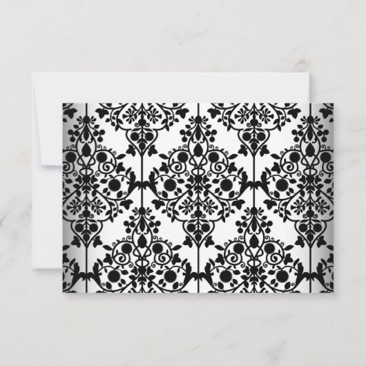 RSVP Damask Verjaardagsfeest Goud Zwart Wit Bloeme (Achterkant)