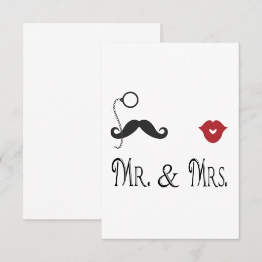 RSVP de heer & Mrs Cards (Voorkant / Achterkant)