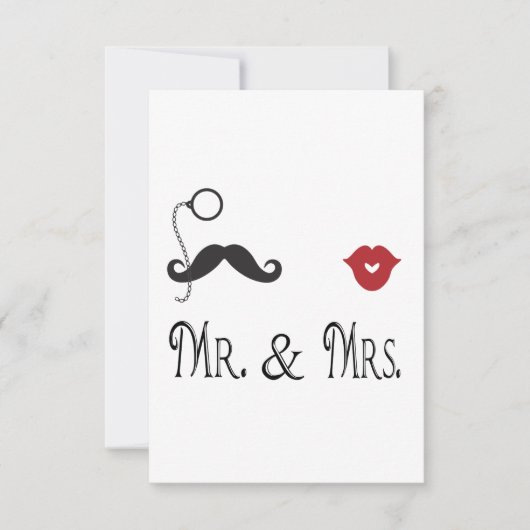 RSVP de heer & Mrs Cards Kaartje (Voorkant)