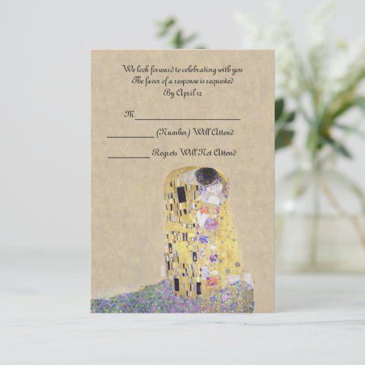 RSVP "De Kus" Gouden Bruiloft Klimt (Staand voorkant)