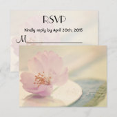 RSVP Delicate Soft Pink Cherry Blossom Flower Kaartje (Voorkant / Achterkant)