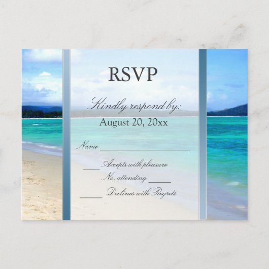 RSVP Destination Wedding Briefkaart (Voorkant)
