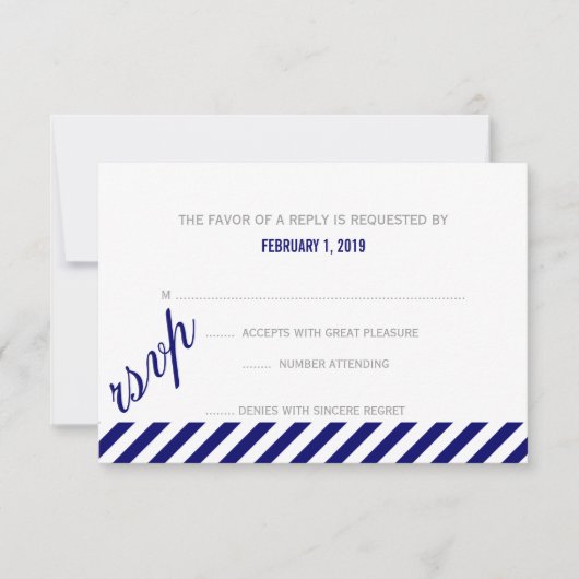 RSVP | Diagonaal Kaartje (Voorkant)